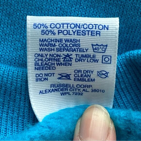 Vintage 90's Jerzees Blue San Fransisco Crewneck Sweatshirt Size Large - Picture 10 of 13